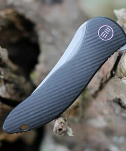 We Knife Co. We Knife Mini Synergy 2011B, 2.93" CPM 20CV Stonewashed Blade, Black 6AL4V Titanium Handle -Knifeworks Sales Store 2011B.4 83621.1609268510