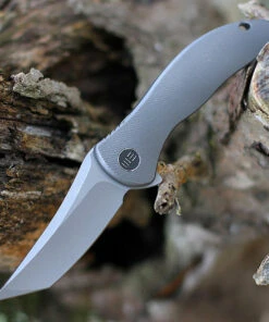 We Knife Co. We Knife Mini Synergy 2012A, 2.93" CPM 20CV Stonewashed Tanto Blade,Gray 6AL4V Titanium Handle