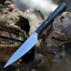 We Knife Co. We Knife Yakula 2013A, 4.39" CPM S35VN Satin Plain Blade, Blue/Black Carbon Fiber With 6AL4V Titanium Bolster Handle