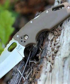 Cold Steel CS20LTF Tuff Lite Folding Knife 2.5" Plain Blade, Dark Earth Grivory Handles