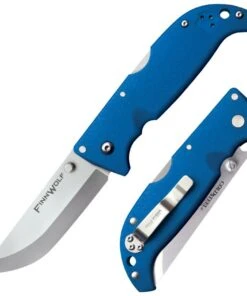 Cold Steel 20NPLUZ Finn Wolf, 3.5" AUS 8A SS Plain Blade, Blue Griv-Ex™ Handle