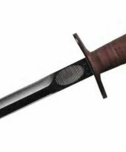 Case V-42 Military Fighting Stiletto Fixed Double Edge Dagger, 12 1/2" Overall Length CV Blade, Leather Handle