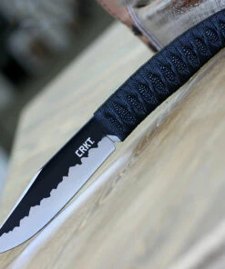 CRKT Nishi 2290, 4.42" 8Cr13MoV Titanium Nitride Plain Blade, Nylon Cord Wrap Handle