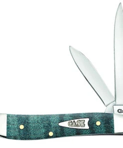 CASE PEANUT 23363, 2 7/8" CLOSED LENGTH SS BLADE, SMOOTH TURQUOISE CURLY MAPLE HANDLE