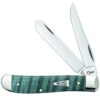 CASE MINI TRAPPER 23366, 3 1/2" CLOSE D LENGTH SS BLADE, SMOOTH TURQUOISE CURLY MAPLE HANDLE