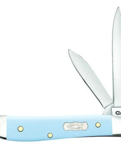 CASE PEANUT 23384, 2 7/8" CLOSED LENGTH SS BLADE, SMOOTH ICTHUS ICE BLUE SYNTHETIC HANDLE