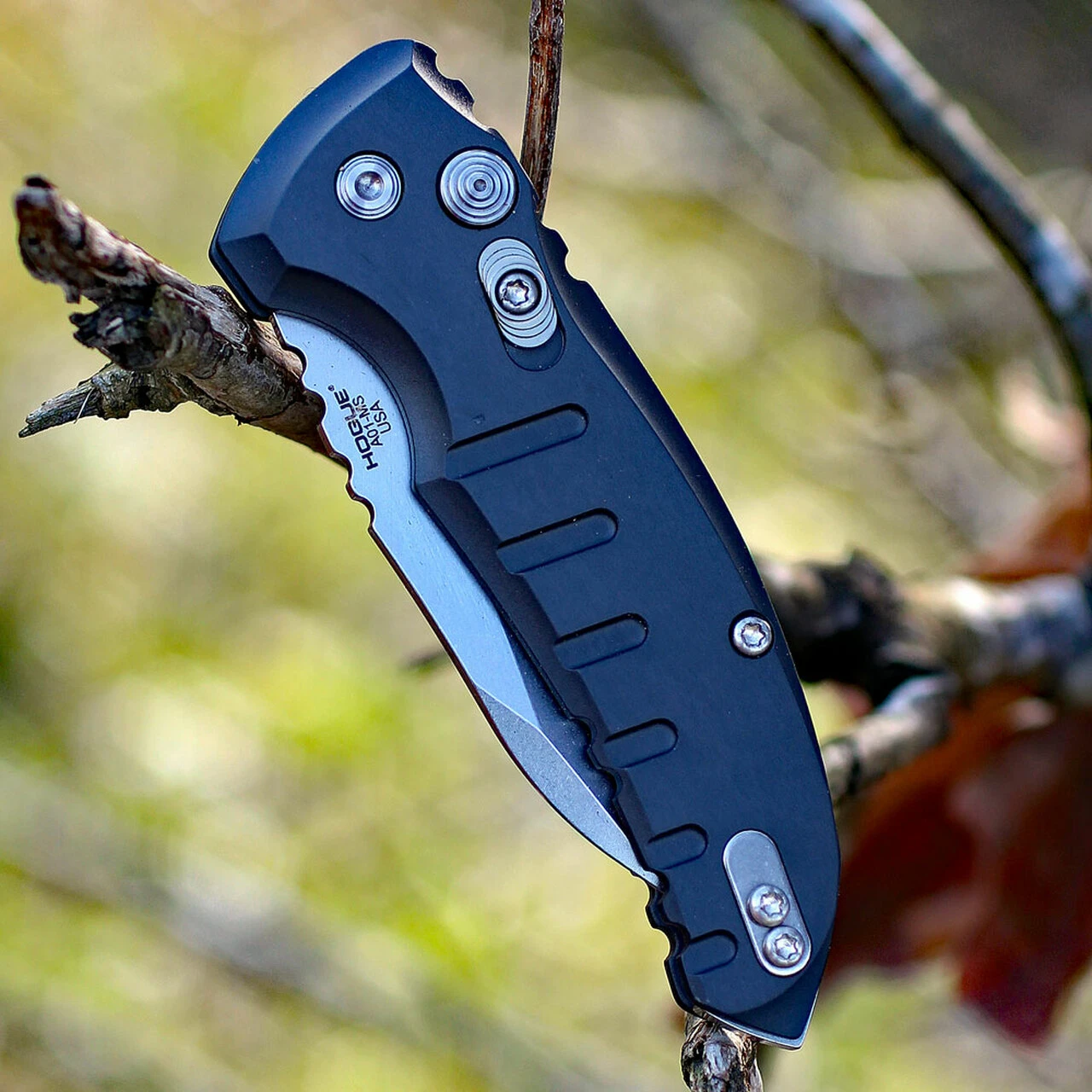 HOGUE 24102 A01-MS, 2.6" WHARNCLIFFE CPM-154 BLADE, GRAY ALUMINUM HANDLE 3 HOGUE 24102 A01-MS, 2.6" WHARNCLIFFE CPM-154 BLADE, GRAY ALUMINUM HANDLE - Image 3