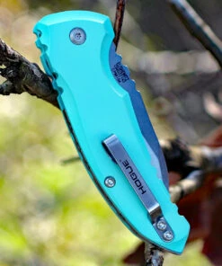 HOGUE 24103 A01-MicroSwitch, 2.6" Wharncliffe CPM-154 Blade, Matte Aquamarine Aluminum Handle -Knifeworks Sales Store 24103.2 19560.1566586224