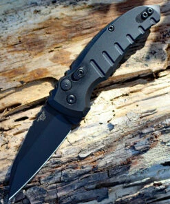 HOGUE 24106 A01-MS, 2.6" WHARNCLIFFE CPM-154 BLACK BLADE, BLACK ALUMINUM HANDLE