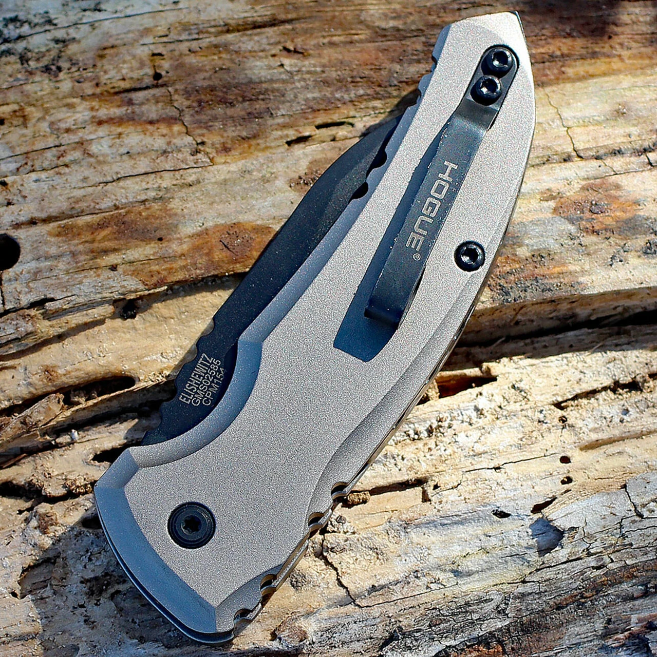 HOGUE 24107 A01-MS, 2.6" WHARNCLIFFE CPM-154 FDE BLACK BLADE, TAN ALUMINUM HANDLE 4 HOGUE 24107 A01-MS, 2.6" WHARNCLIFFE CPM-154 FDE BLACK BLADE, TAN ALUMINUM HANDLE - Image 4