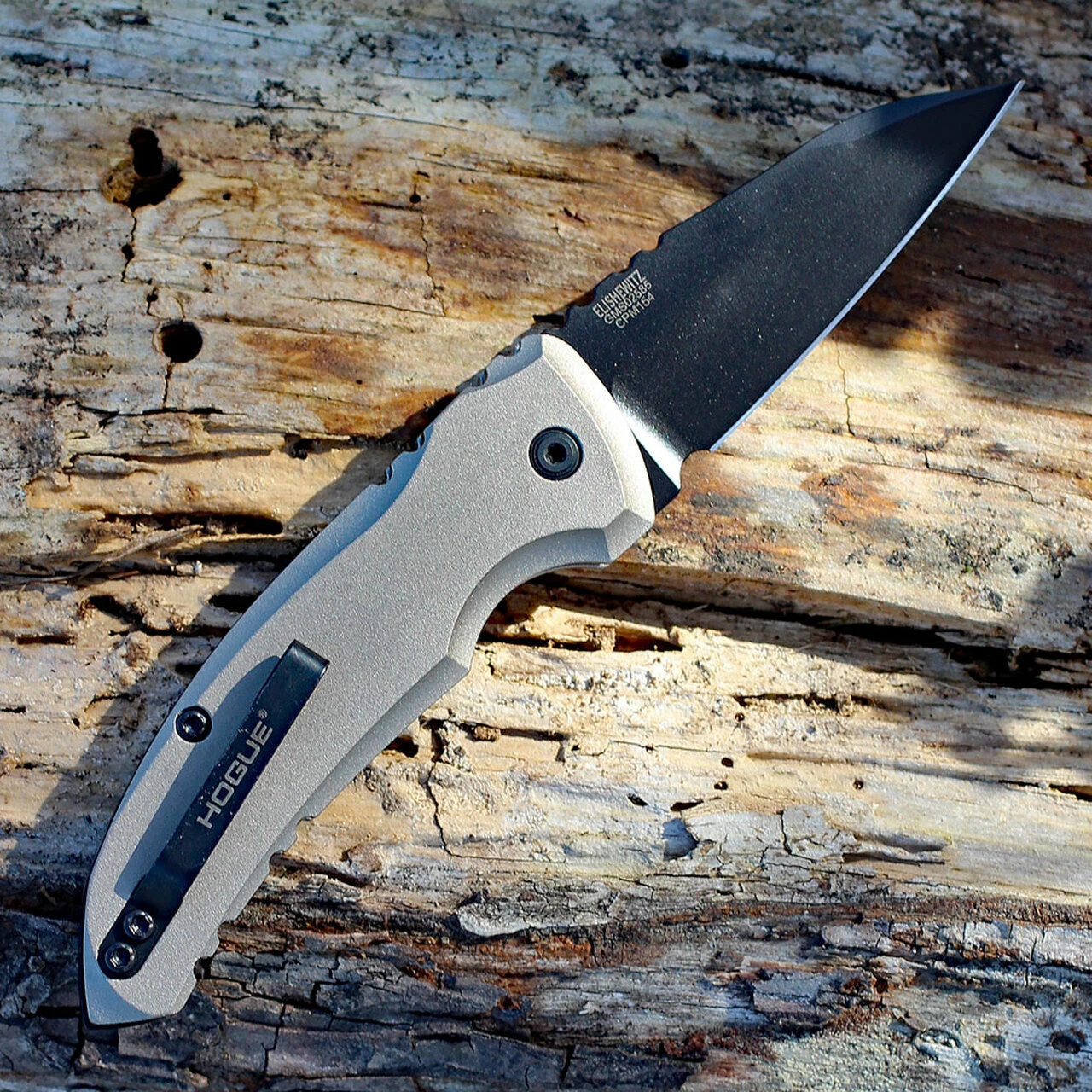 HOGUE 24107 A01-MS, 2.6" WHARNCLIFFE CPM-154 FDE BLACK BLADE, TAN ALUMINUM HANDLE 2 HOGUE 24107 A01-MS, 2.6" WHARNCLIFFE CPM-154 FDE BLACK BLADE, TAN ALUMINUM HANDLE - Image 2