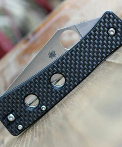 Spyderco Knives Spyderco Watu C251CFP, 3.26" CPM 20CV Satin Plain Blade, Carbon Fiber / G-10 Handle -Knifeworks Sales Store 251CFP.2 82766.1587145889