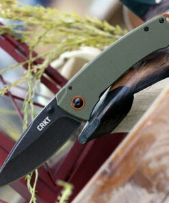 CRKT Tuna CR2520, 3.221" 8Cr14MoV Black Stonewash Blade, G-10/2Cr13 SS Handle