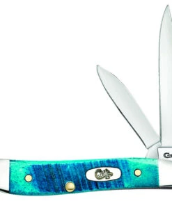 CASE PEANUT 25596, 2 7/8" CLOSED LENGTH SS, CARIBBEAN BLUE JIG BONE HANDLE