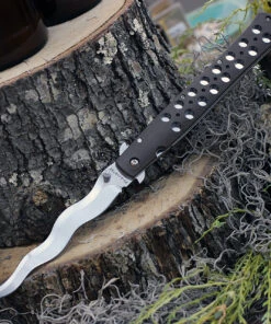 Cold Steel 6" Kris Ti-Lite Folding Knife 26SXK6, 6" AUS-10A Satin Plain Blade, Flat Dark Earth Zytel Handle