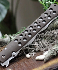 Cold Steel 6" Kris Ti-Lite Folding Knife 26SXK6, 6" AUS-10A Satin Plain Blade, Flat Dark Earth Zytel Handle -Knifeworks Sales Store 26sxk6.2 05556.1617819423