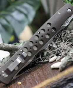 Cold Steel 6" Kris Ti-Lite Folding Knife 26SXK6, 6" AUS-10A Satin Plain Blade, Flat Dark Earth Zytel Handle -Knifeworks Sales Store 26sxk6.3 85899.1617819423