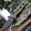 Benchmade Knives Benchmade 2750GY-3 Auto Adamas, 3.78" CPM-CruWear Tungsten Grey Plain Blade, Contoured Sand G10 Handles