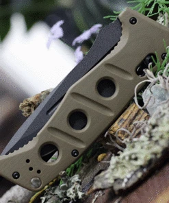 Benchmade Knives Benchmade 2750GY-3 Auto Adamas, 3.78" CPM-CruWear Tungsten Grey Plain Blade, Contoured Sand G10 Handles -Knifeworks Sales Store 2750GY 3.3 13684.1620395365