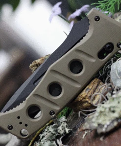 Benchmade Knives Benchmade 2750SGY-3 Auto Adamas, 3.78" CPM-CruWear Tungsten Grey Serrated Blade, Contoured Sand G10 Handles -Knifeworks Sales Store 2750SGY 3.3 90340.1620396092