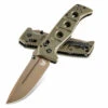 Benchmade Knives Benchmade 275FE-2 ADAMAS, 3.82" Flat Earth Cerakote CPM-CruWear Plain Blade, Olive Drab G-10 Handle