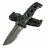 Benchmade Knives Benchmade 275SGY-1 ADAMAS, 3.82" Tungsten Gray Cerakote CPM-CruWear Part Serrated Blade, Black G-10 Handle