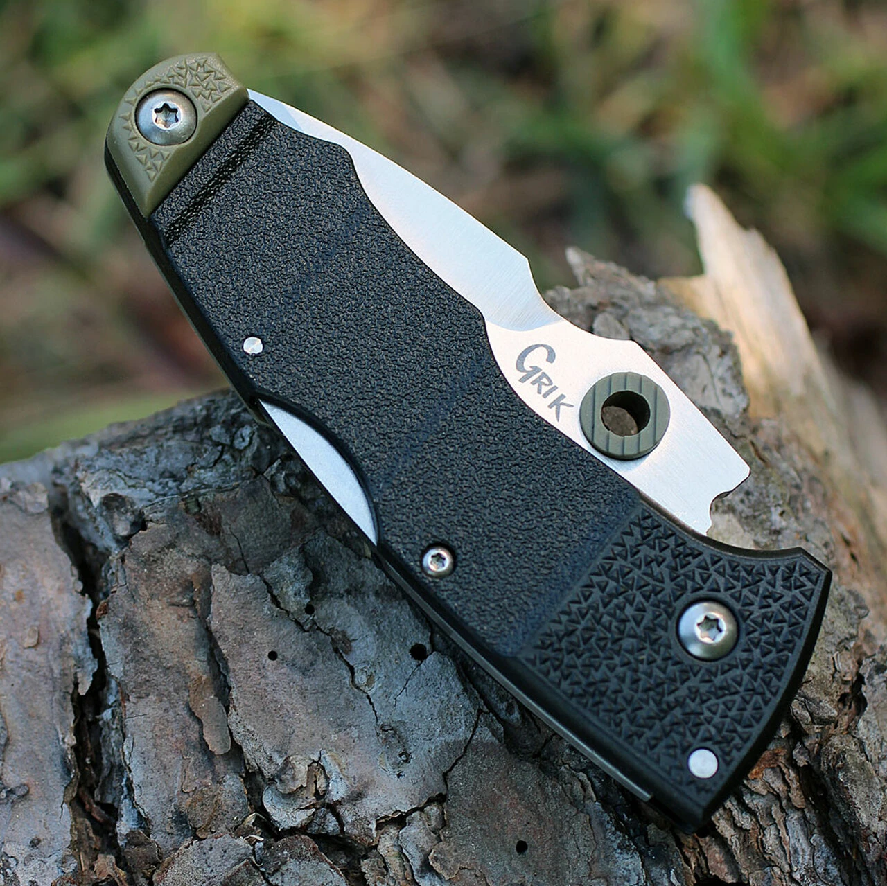 Cold Steel 28E Grik, 3" AUS 8A Plain Blade, Black/OD Green G-10 Handle 5 Cold Steel 28E Grik, 3" AUS 8A Plain Blade, Black/OD Green G-10 Handle - Image 5