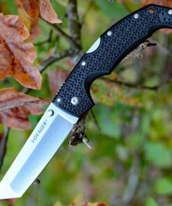 Cold Steel 29AT Large Voyager Tanto Point, 4" AUS10A Plain Blade, Black Grive-Ex Handle