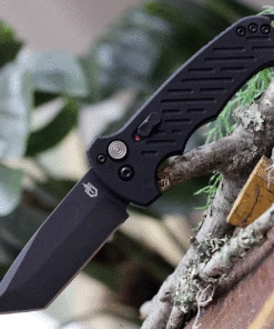 Gerber 06 Auto Tanto 30-0001297N, 3.50" CPM-S30V Black Plain Blade, Aluminum Handle