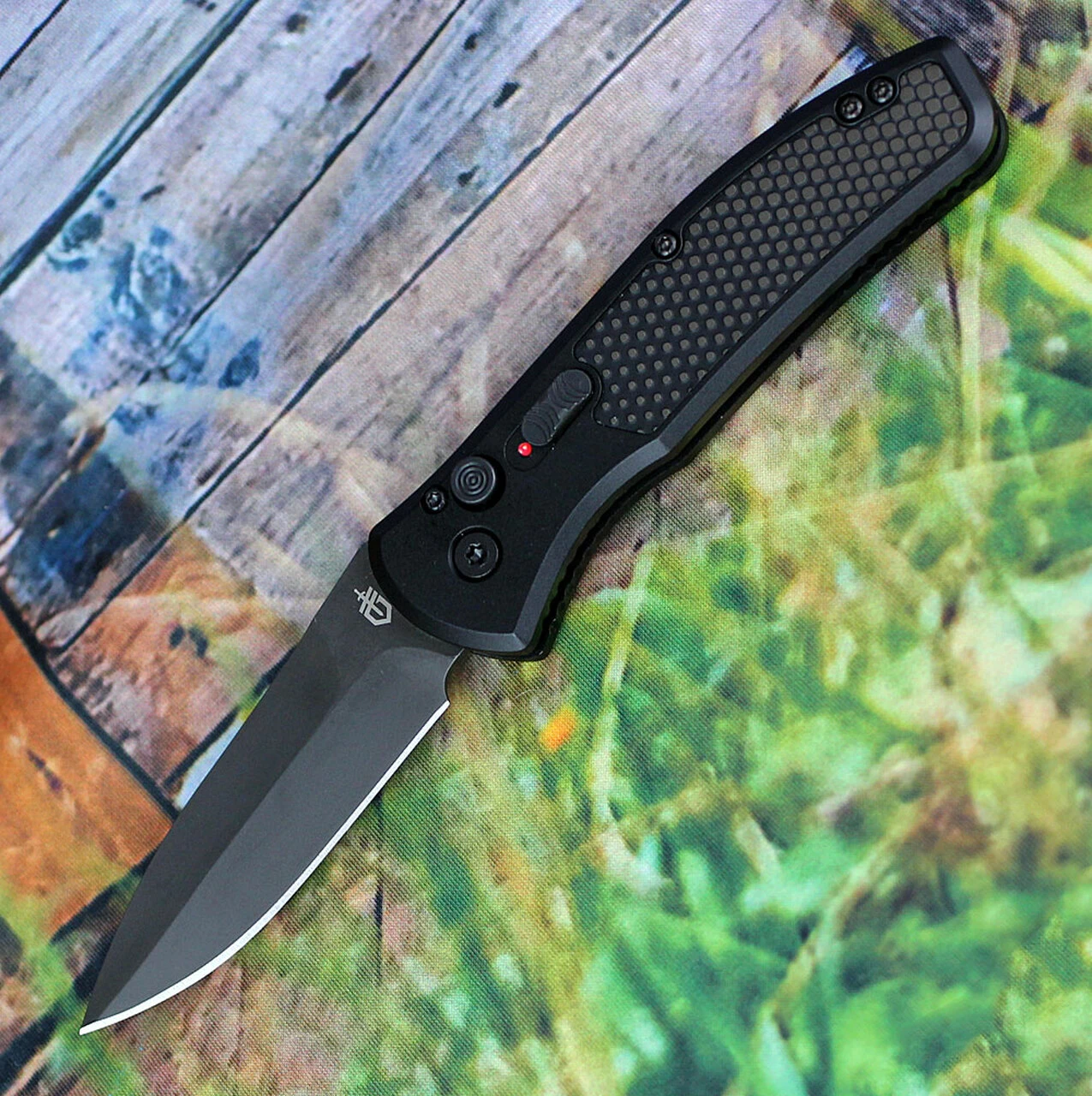 Gerber Empower Auto 30-001321, 3.25" Black CPM-S30V Plain Blade, Black Aluminum Handle 1 Gerber Empower Auto 30-001321, 3.25" Black CPM-S30V Plain Blade, Black Aluminum Handle