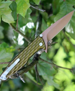 Gerber 30-001353 One-Flip, 3.2 in 5Cr15MoV Rose Gold Plain Blade, Green Aluminum Handle -Knifeworks Sales Store 30 001353 62909.1566585934