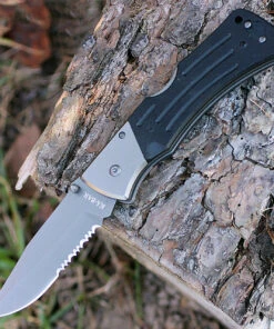 Ka-bar 3063 Mule G-10 Folder, 3.93" 5Cr15 SS ComboEdge, G-10 Handle