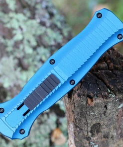 Benchmade Knives Benchmade 3300BK-2001 Infidel, 3.91" Black DLC Coating Dagger Blade, Blue Aluminum handle -Knifeworks Sales Store 3300BK 2001.3 17474.1597341346