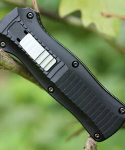 Benchmade Knives Benchmade Auto Mini Infidel OTF, 3350BK, 3.10 in. D2 Stainless Double Edge Blade, Aluminum Handles, Black Plain Edge -Knifeworks Sales Store 3350bk.2 22484.1566585935