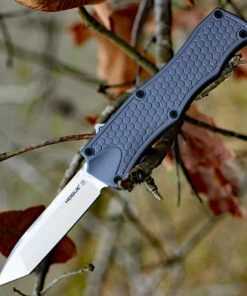 Hogue 34002 OTF, 3.5" CPM154 Tanto Plain Blade, Matte Grey Aluminum Handle