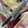 Benchmade Knives Benchmade 3400BK-1 Autocrat, 3.71" CPM-S30V Black Double Edge, Olive Drab G-10 Handle