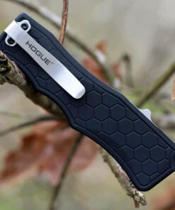 Hogue Houge Exploit 34050 OTF, 3.5" CPM S30V Clip Point Tumbled Blade, Matte Black Aluminum Handle -Knifeworks Sales Store 34050.2 51970.1566586203