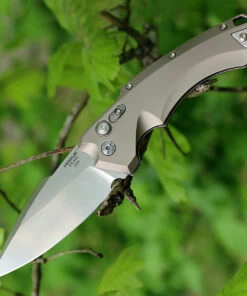 Hogue 34514 EX-A05 4" Folder, 4" CPM154 Spear Point Blade Tumbled Finish - Flat Dark Earth Aluminum Frame