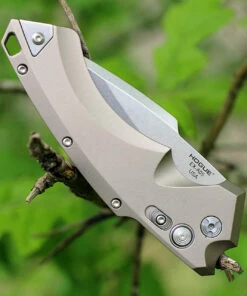 Hogue 34514 EX-A05 4" Folder, 4" CPM154 Spear Point Blade Tumbled Finish - Flat Dark Earth Aluminum Frame -Knifeworks Sales Store 34514.3 76272.1566586323