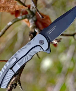 Kershaw Knives Kershaw 3490 Seguin, 3.1" 8Cr13MoV Gray PVD Plain Blade, Stainless Steel Handle -Knifeworks Sales Store 3490.2 55303.1566586167