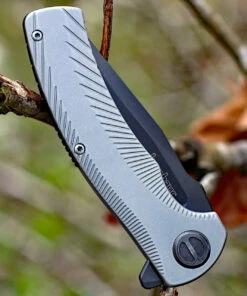 Kershaw Knives Kershaw 3490 Seguin, 3.1" 8Cr13MoV Gray PVD Plain Blade, Stainless Steel Handle -Knifeworks Sales Store 3490.3 1 31222.1566586167