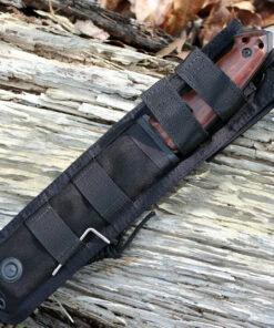 Hogue 35176 EX-F01 5 1/2" Fixed Drop Point Blade A-2 Black Finish Black Sheath - Wood Cocobolo Scales -Knifeworks Sales Store 35176.3 00953.1566585914