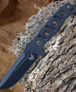 Benchmade Knives Benchmade 375BK-1 Fixed Adamas, 4.20"CPM-CruWear Cobalt Black Plain Blade, Black CPM CruWear Handle w/ Sheath