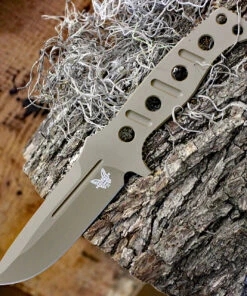 Benchmade Knives Benchmade 375FE-1 Fixed Adamas, 4.20"CPM-CruWear Flat Earth Plain Blade, Flat Earth CPM CruWear Handle w/ Sheath