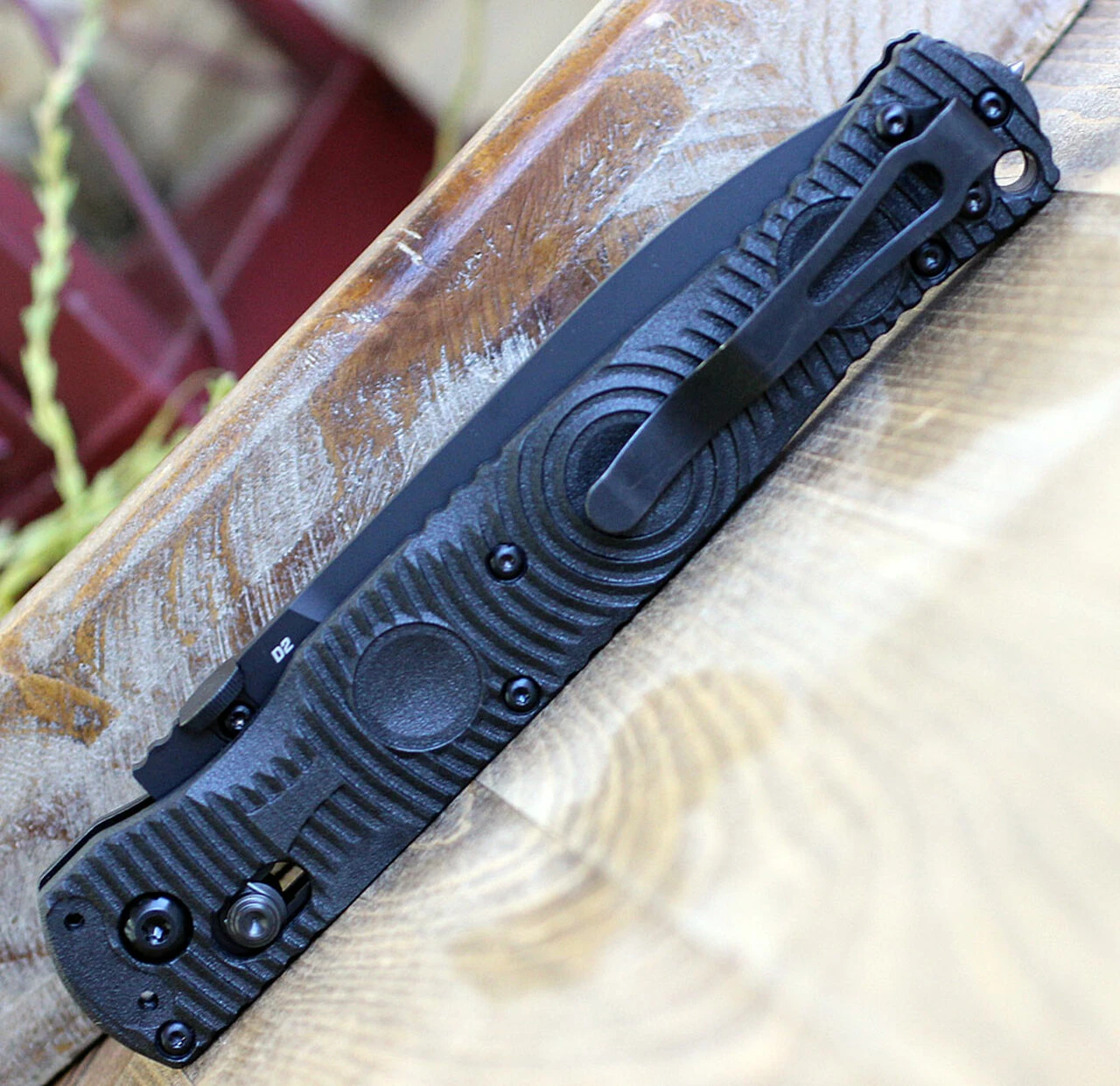 Benchmade Knives Benchmade 391BK SOCP Tactical Folder, 4.47" D2 Steel Balck Plain Blade, CF-Elite Handle 4 Benchmade Knives Benchmade 391BK SOCP Tactical Folder, 4.47" D2 Steel Balck Plain Blade, CF-Elite Handle - Image 4