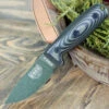ESEE Knives ESEE-3 3PMOD-003, 3.88" 1095 Carbon Steel OD Plain Blade, Green/Black G10 3D Handle, Black Sheath
