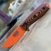 ESEE Knives ESEE-3 3PMOR-006, 3.88" 1095 Carbon Steel Orange Plain Blade, Orange/Black G10 3D Handle, Black Sheath