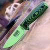 ESEE Knives ESEE-3 3PMVG-007, 3.88" 1095 Carbon Steel Green Plain Blade, Neon Green/Black G10 3D Handle, Black Sheath