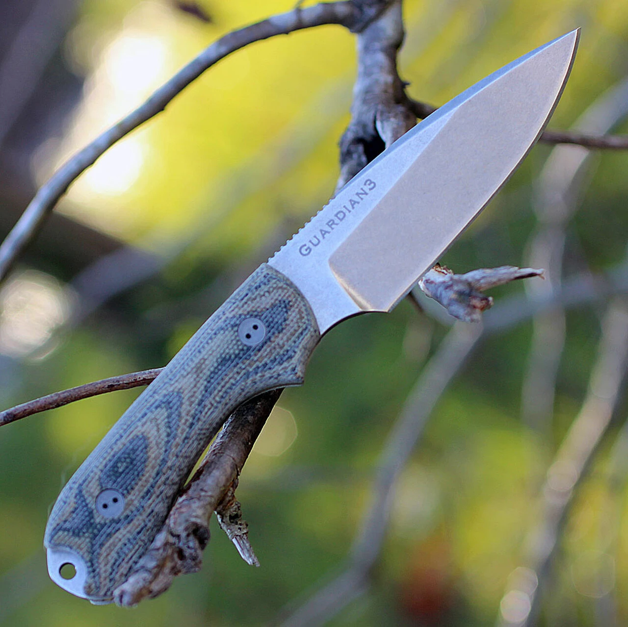 Bradford Guardian3 3D, 3.5" N690 Plain Blade, Green Micarta Handle 2 Bradford Guardian3 3D, 3.5" N690 Plain Blade, Green Micarta Handle - Image 2