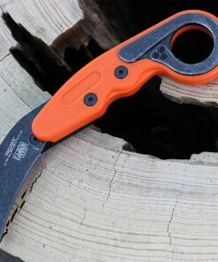 CRKT 4041O Provoke ZAP Kinematic Folding Knife, 2.47" Black 1.4116 Steel Plain Blade, Orange Grivory Handle